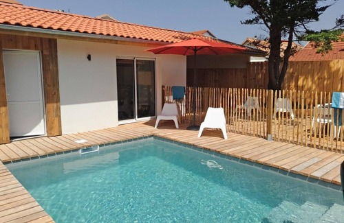Mimizan-Plage Villa | Villa Vent d'Ouest - 120m from the beach - Swimming pool and sauna