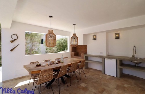 Binibeca Villa | Villa with NEW large private HEATED swimming pool, 3 min. walk to sandy beach