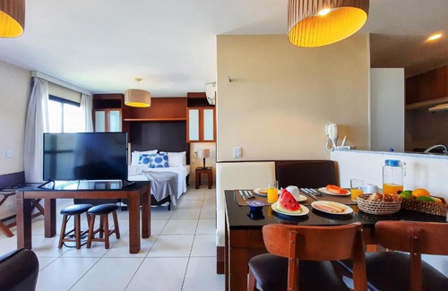 Pecém Apartment | Vista Mar Nascente, Super Ventilado, Studio 4 pessoas, Ar, Ducha Quente, Cozinha Completa - VG Sun Cumbuco