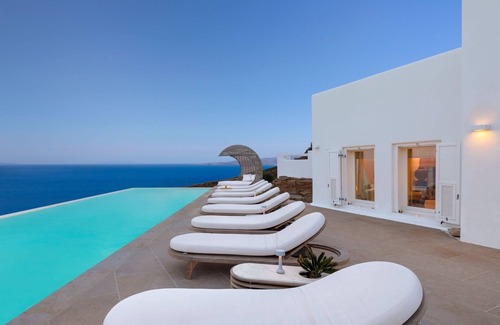 Agios Stefanos Villa | VVip Villa Leon Mykonos - Private Infinity Swimming pool - Elegant Ambience