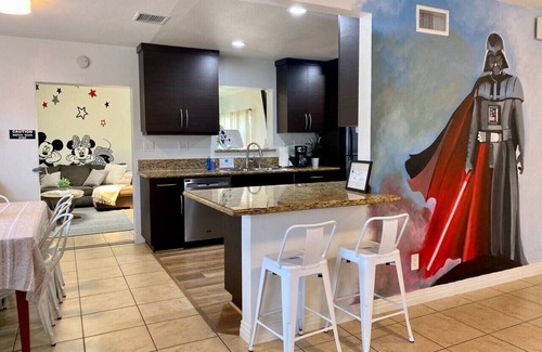 Hermosa Village House | Walk Across to Disney! Firepit~Game Room~2 MstrBRs