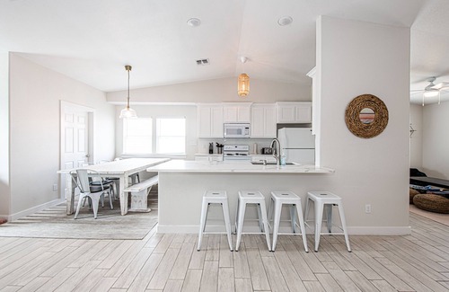 Port Aransas House | Walk to BEACH! Private Pool! Shared Heated pool! Golf Cart Accessible.