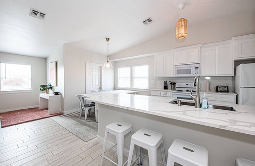 Port Aransas House | Walk to BEACH! Private Pool! Shared Heated pool! Golf Cart Accessible.