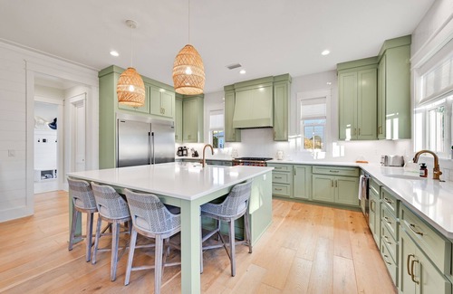 Dune Allen Beach House | Walk to Beach! Private Heated Pool, Golf Cart, Bikes, Fire Pit & More!