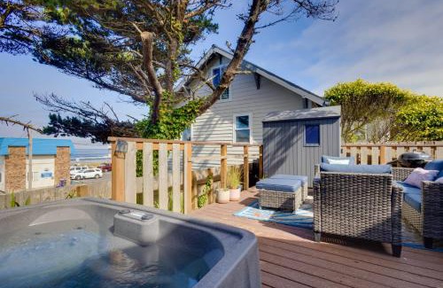 Rockaway Beach House | Walk to Shore Rockaway Beach Retreat with Hot Tub!