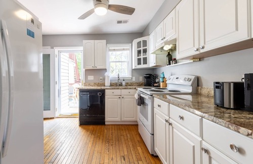 Eastport House | Walkable Eastport Home with Firepit, Porch & Fenced-in Yard