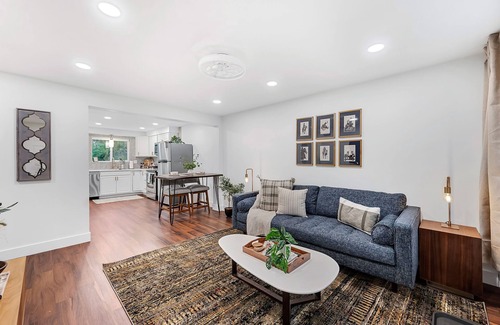 Regis Apartment | Warm Mid-Mod Denver Apt w/King Bed & Luxe Bedding and Private Office