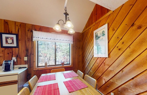 West Dover House | Warm & woodsy retreat with a fireplace, washer/dryer, heated pool & fitness room