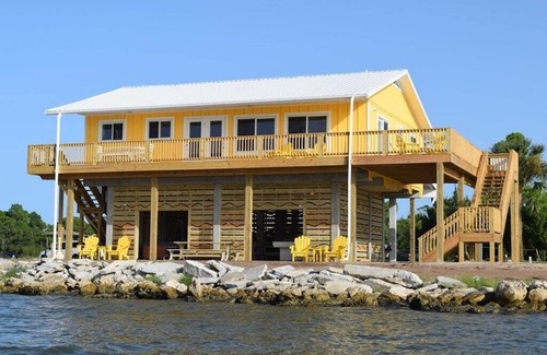 St. George Island House | Water front and side! Pool, Hot Tub, Dock, Game room, Fenced Yard, Dog friendly