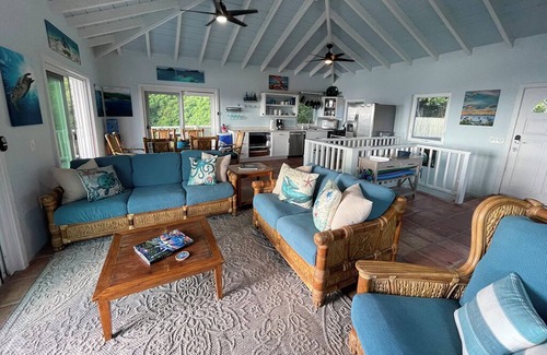 Lower Carolina Villa | Water + Sky USVI/Villa in Coral Bay with Outstanding Sunrise Views