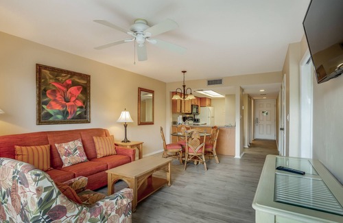 Park Shore Condo | Water view condo with WiFi, screened balcony, pool, tennis, & on-site dining