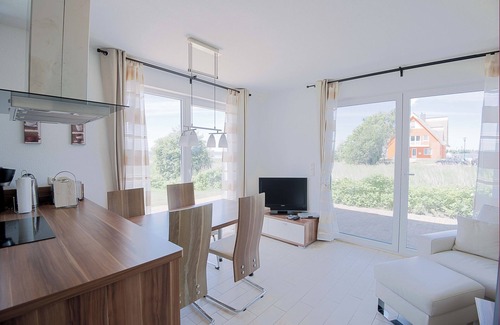 Neuenkirchen House | Water views, 1 A location overlooking the water/harbor, sauna, fireplace, WLAN