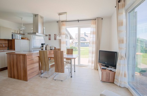 Neuenkirchen House | Water views, 1 A location overlooking the water/harbor, sauna, fireplace, WLAN