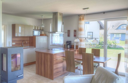 Neuenkirchen House | Water views, 1 A location overlooking the water/harbor, sauna, fireplace, WLAN