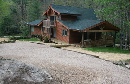 Banner Elk House | Waterfalls and Trout Fishing, Secluded Streamside Home on 82 Acres