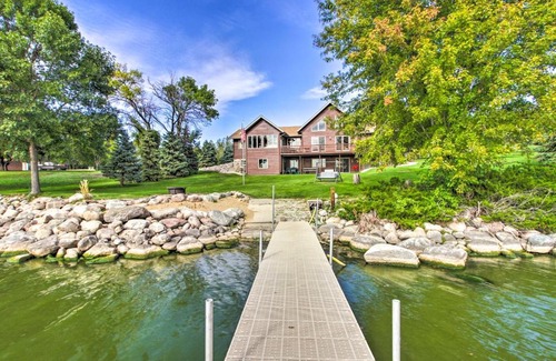 Ortonville House | Waterfront Big Stone Lake Home with Dock and Views