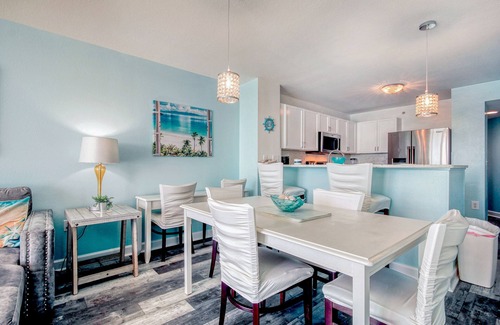 Cherry Grove Beach Condo | Waterfront condo with a balcony, heated pool, hot tub, W/D, gym, & beach access