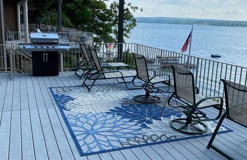 Town of Owasco Cottage | Waterfront Cottage, Large Dock Access, Beautiful Deck Views, Dog Friendly!