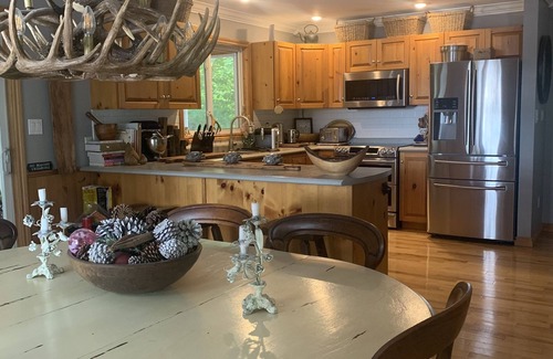 Eagle Lake Cottage | Waterfront Family Retreat w/Sauna, Hot tub, Fire Pit, Sandy Beach, Deep off Dock