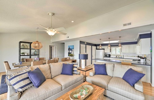 Harkers Island House | Waterfront Harkers Island Home: Sunset View & Dock
