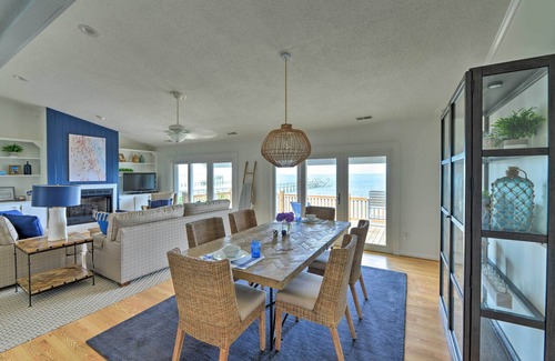 Harkers Island House | Waterfront Harkers Island Home: Sunset View & Dock
