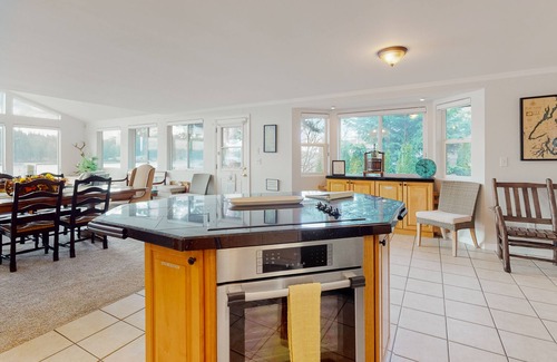 Bainbridge Island House | Waterfront home with private beach, amazing views, great deck, & game room
