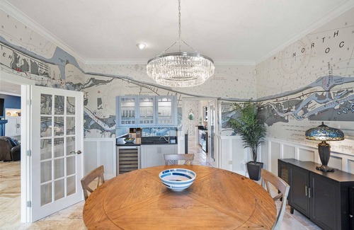 Crescent Beach House | Waterfront Home w Patio, Heated Pool, Dock, Beach