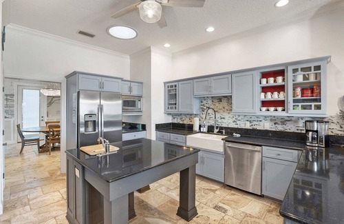 Crescent Beach House | Waterfront Home w Patio, Heated Pool, Dock, Beach