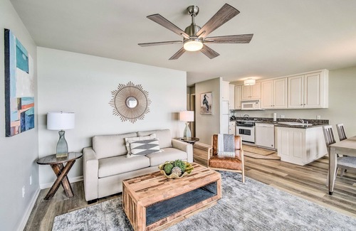 Mid America House | Waterfront home with a washer/dryer, firepit, central AC, & deck