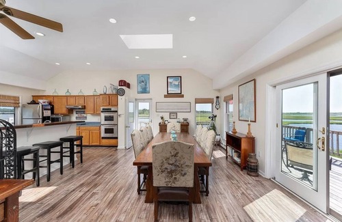 Shirley House | Waterfront Home with Dock! Amazing Views! Close To Beaches!