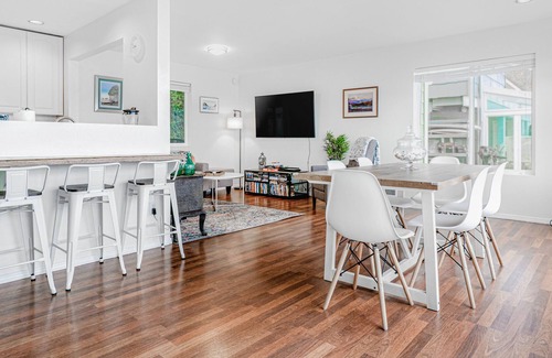 Langley House | Waterfront Home with High-Speed WiFi, Bay View, Electric Fireplace, and W/D