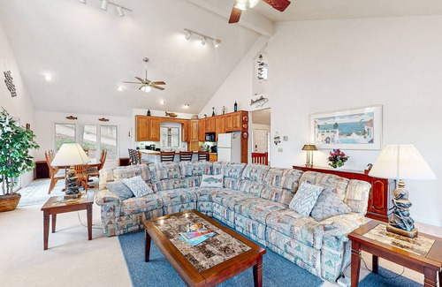 Moneta House | Waterfront home with private dock, lake views, kayaks, paddleboat, & pool table