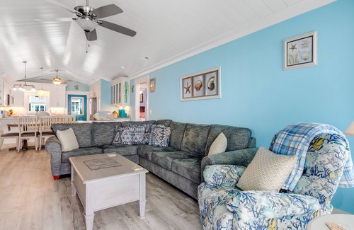 Long Beach House | Waterfront home with gated deck, dog friendly, outdoor shower, games, & W/D