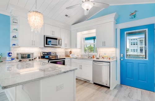 Long Beach House | Waterfront home with gated deck, dog friendly, outdoor shower, games, & W/D