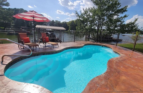 Mid America House | Waterfront Lake Hamilton Home | Pool, Hot Tub, A+ Views, Dock, Huge Game Room