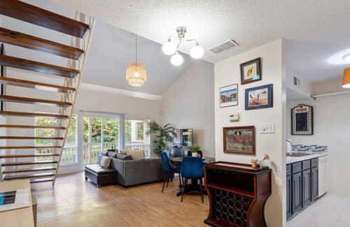 Riverside Apartment | Waterfront Loft w/Pool, Park Views + Private Balcony