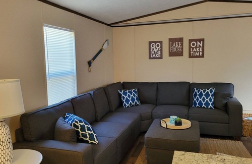 Littleton House | Waterfront mobile home on beautiful Lake Gaston with private pier access.