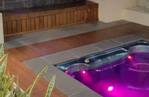 Glenelg North Apartment | Waterfront Paradise heated swim spa