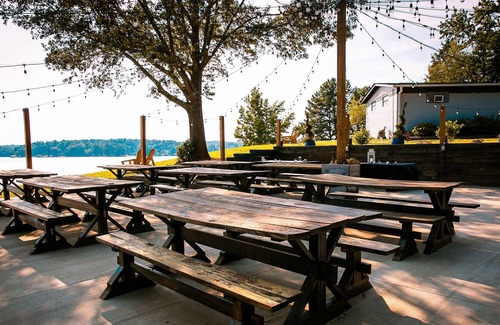 Steele Creek House | Waterfront Two Bedroom Cabin #18 on the Lake at Long Cove Resort by Redawning