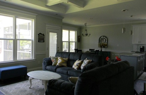 Boiling Spring Lakes House | Waterfront Lake with dock and lake access for your kayak at the park.
