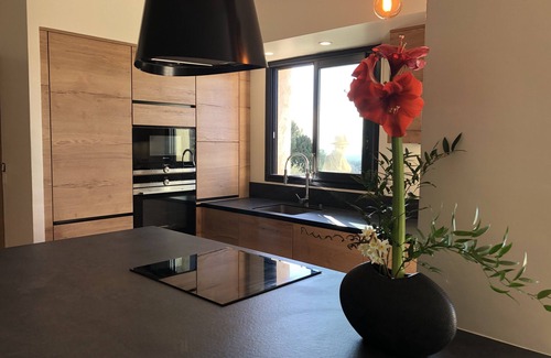 Vence Villa | Welcoming air-conditioned villa with lovely sea view and swimming pool surrounded by olive trees