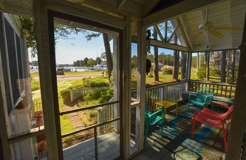 Onancock House | Whimsical Cottage with Gorgeous Views of the Bay, overlooking Russell Marina.
