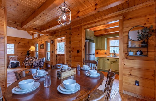 Sugar Grove Cabin | Whiskey Creek Cabin - Peaceful creekside cabin with hot tub!