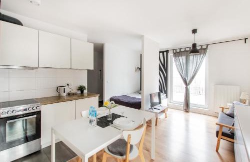 Krzyki Apartment | White Apartment With Terrace