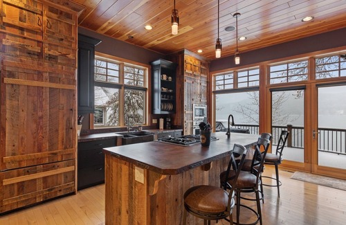 Whitefish House | Whitefish Lakefront Home w/Private Beach & Dock, Theatre Room & Hot Tub