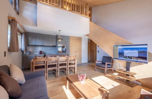 Vercorin Apartment | Wifi, ski-in/ski-out & foot of the slopes, sauna, hammam, tv, ski locker, 72m², Vercorin
