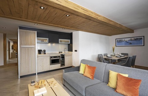 Les Saisies Apartment | Wifi, view mountain, fitness, swimming pool, sauna, hammam, balcony, parking, tv, ski locker, 65m²