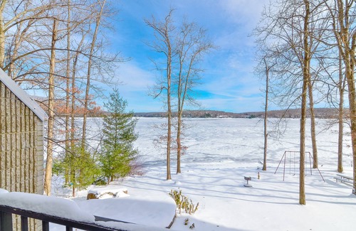 Thayerville Condo | Will O' The Wisp 208B: Lakefront One Bedroom Condo with 2 Patios!