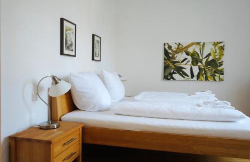Stadtmitte Apartment | Wohnensemble mit 3 separaten Bereichen- 2 Küchen- 3 Badezimmer- 10 Personen- Garten- Parkplatz