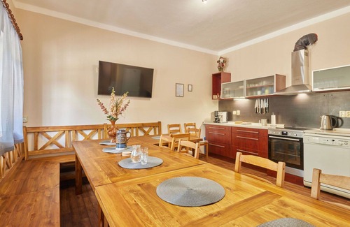 Cerny Dul Villa | Wonderful private villa for 15 guests with WIFI, TV, balcony and pets allowed
